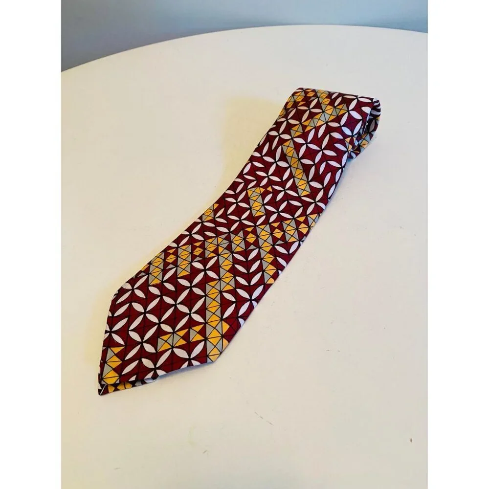 Vintage Macrae 1960s / 1970s Necktie, Geometric Design, Costume Design, 4